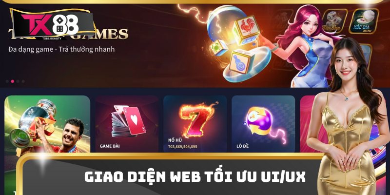 Giao diện web tối ưu UI/UX